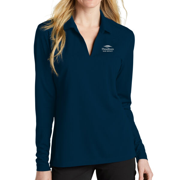 3RN108 Nike Ladies Long Sleeve Polo Shirt Thumbnail