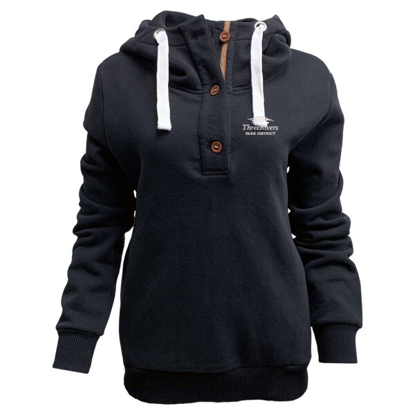 3RPL100 Ladies Lucy Button Hood Thumbnail